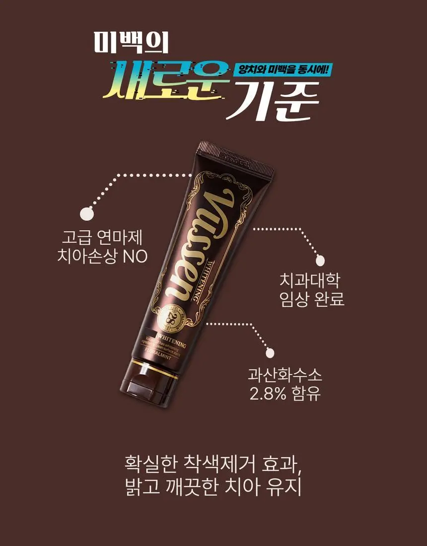 [집중 미백케어] 뷰센28 치아미백제 105g 대용량 기획팩 (+칫솔 1P) 상세페이지 14